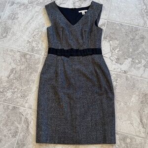 Banana Republic Sheath Cap Sleeve Wool Blend Dress